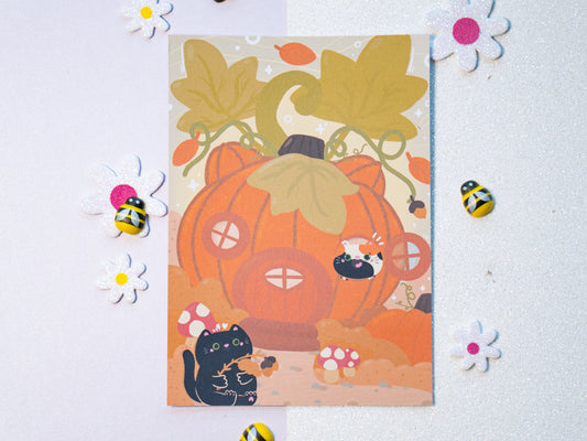 Illustration Chats Cottagecore