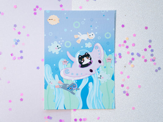 Illustration Chaton Sous-marin