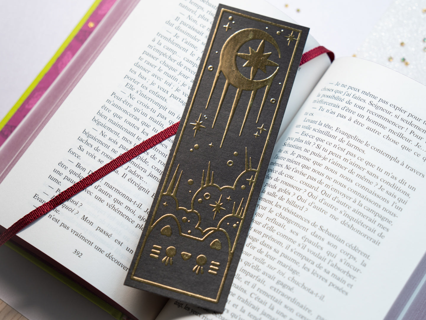 Marque-page Celestial Carte de Tarot Noire
