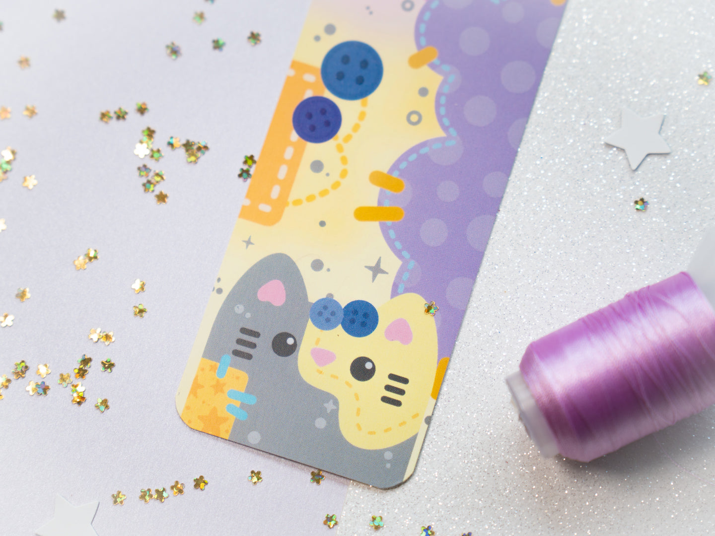 Marque-page Chat Patchwork