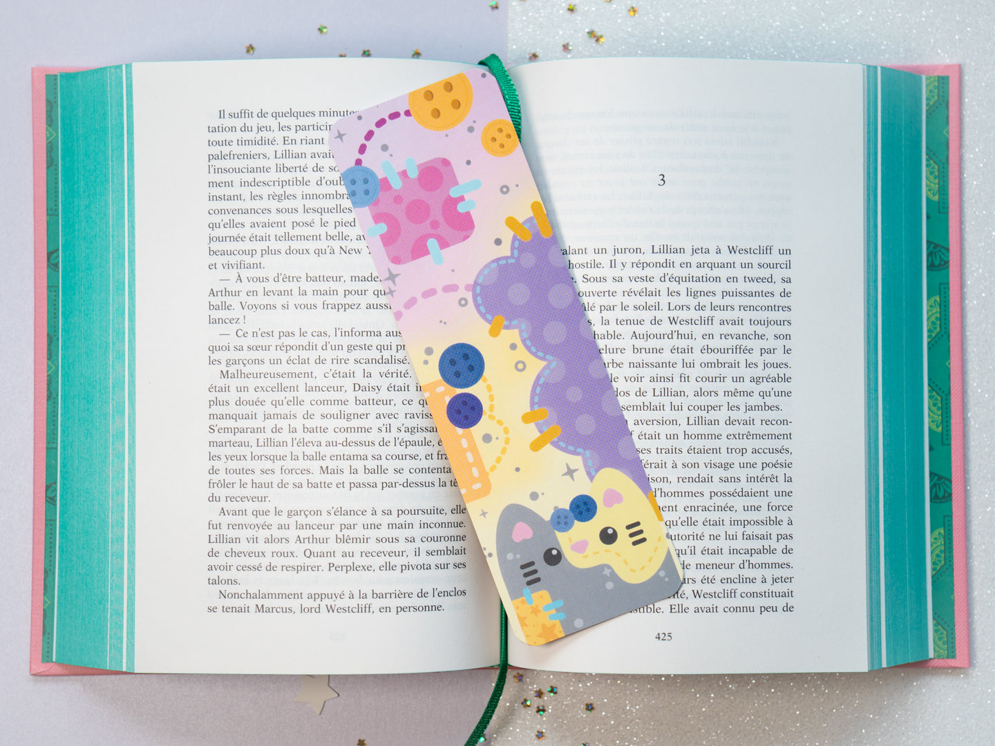 Marque-page Chat Patchwork