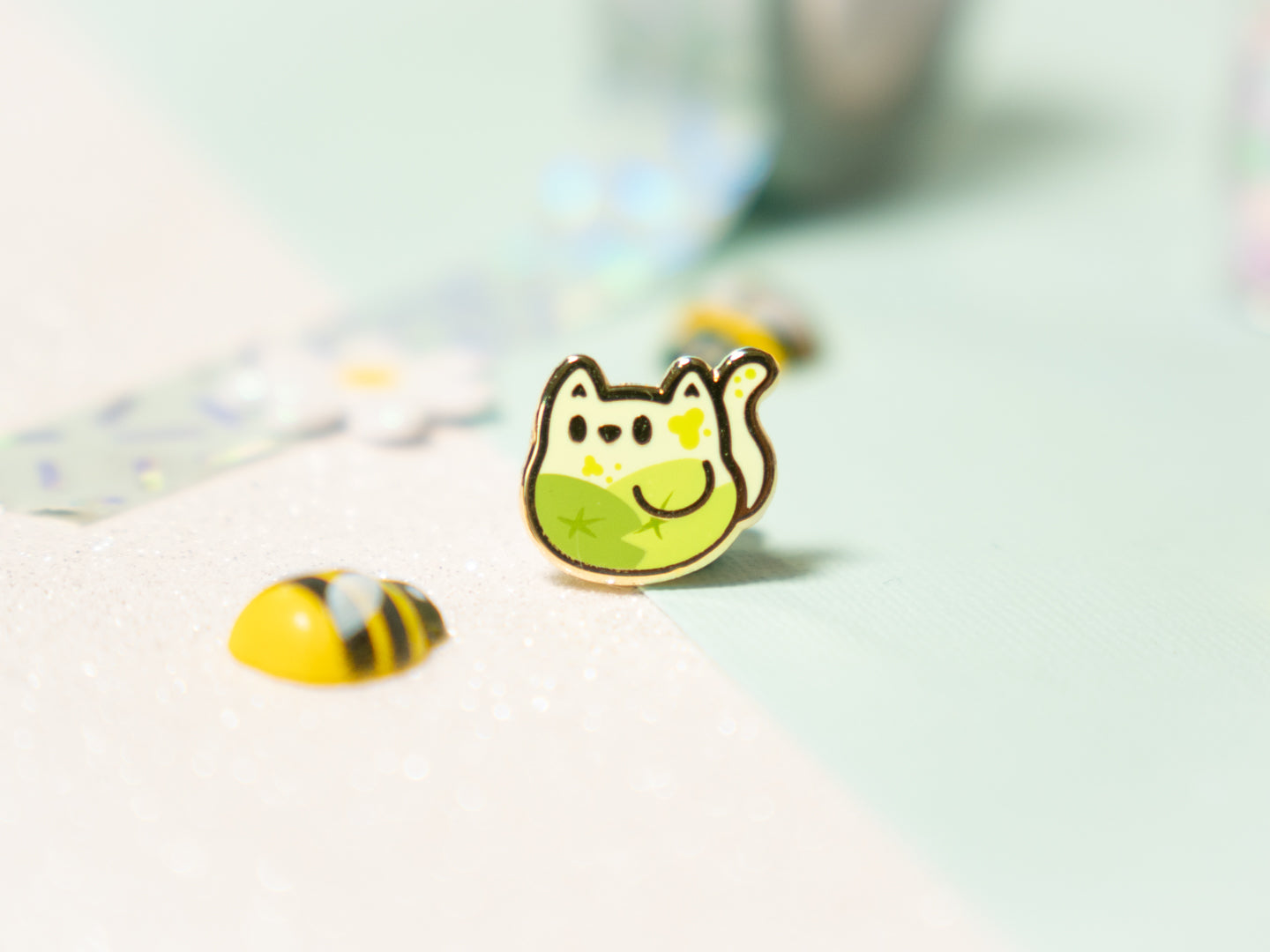 Mini Pins Chat Nénuphars - Tinycats