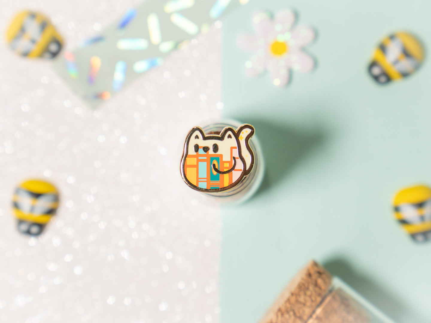 Mini Cute Book Lover Cat Enamel Pin (LIMITED EDITION)