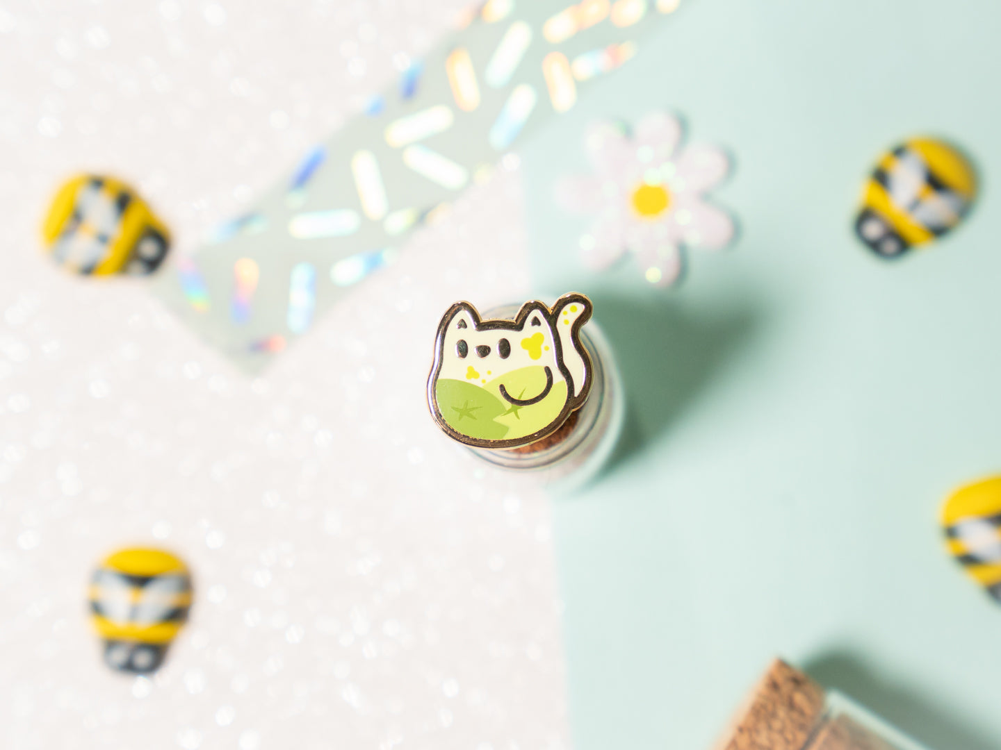 Mini Pins Chat Nénuphars - Tinycats