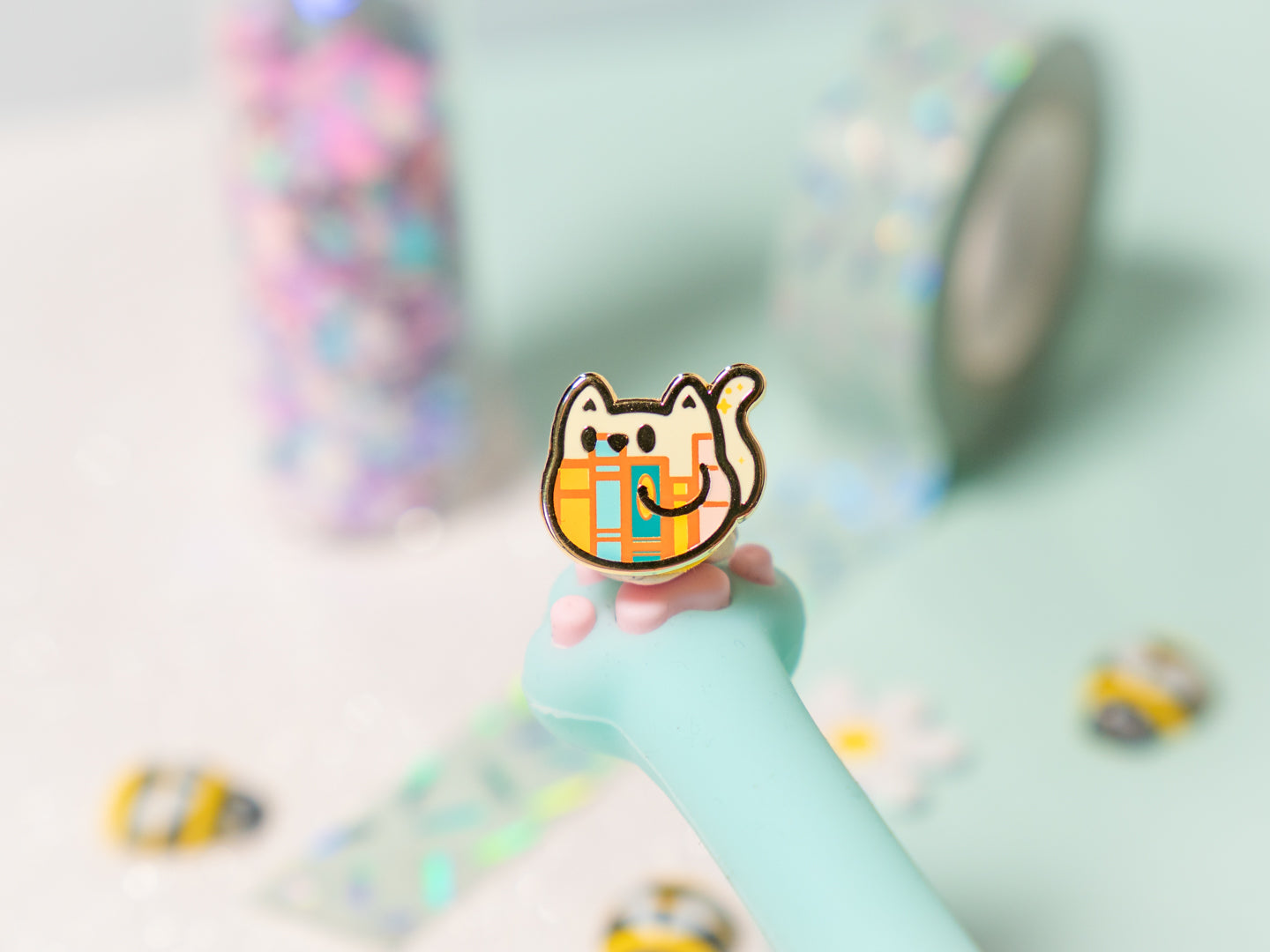 Mini Cute Book Lover Cat Enamel Pin (LIMITED EDITION)