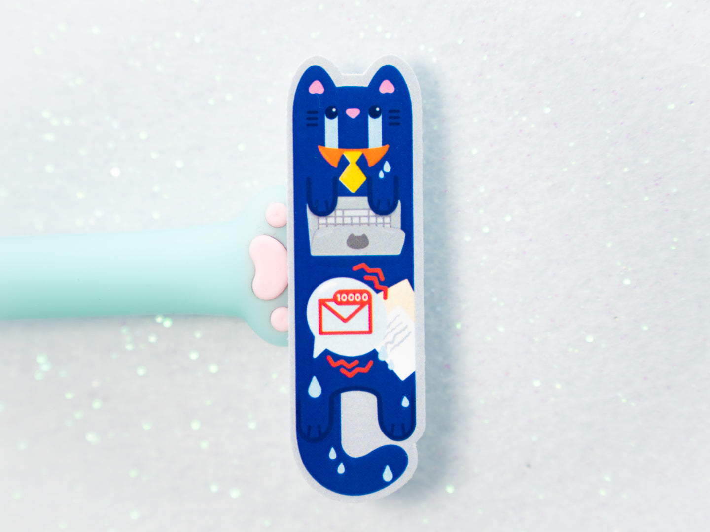 Burnout Cat Sticker - Whiskered Longers Collection