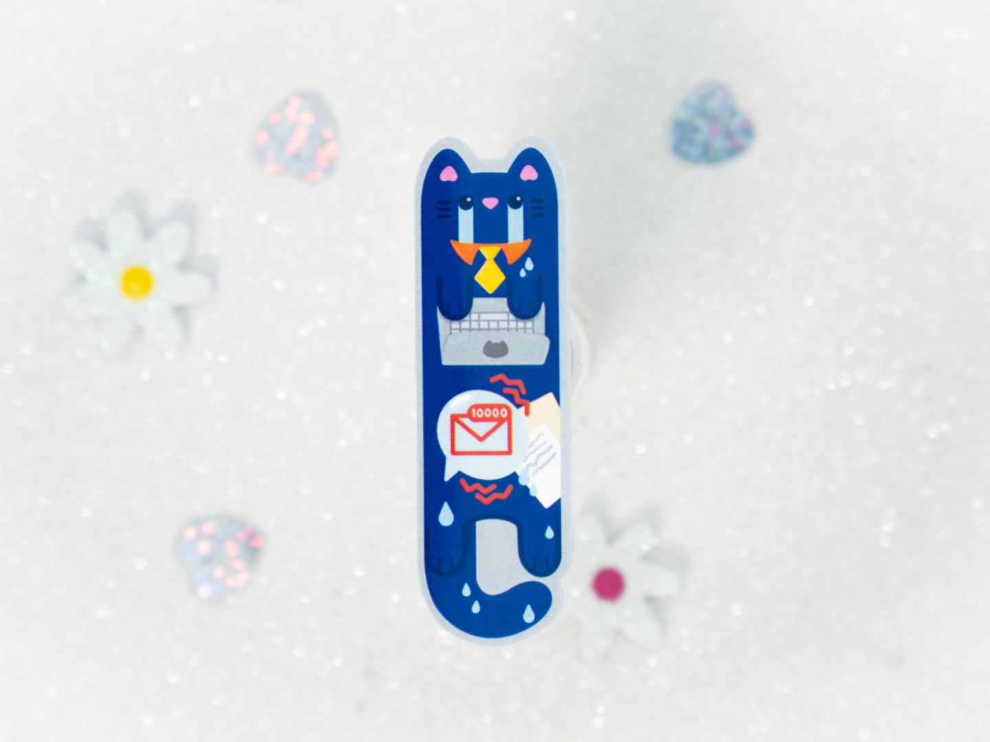 Burnout Cat Sticker - Whiskered Longers Collection