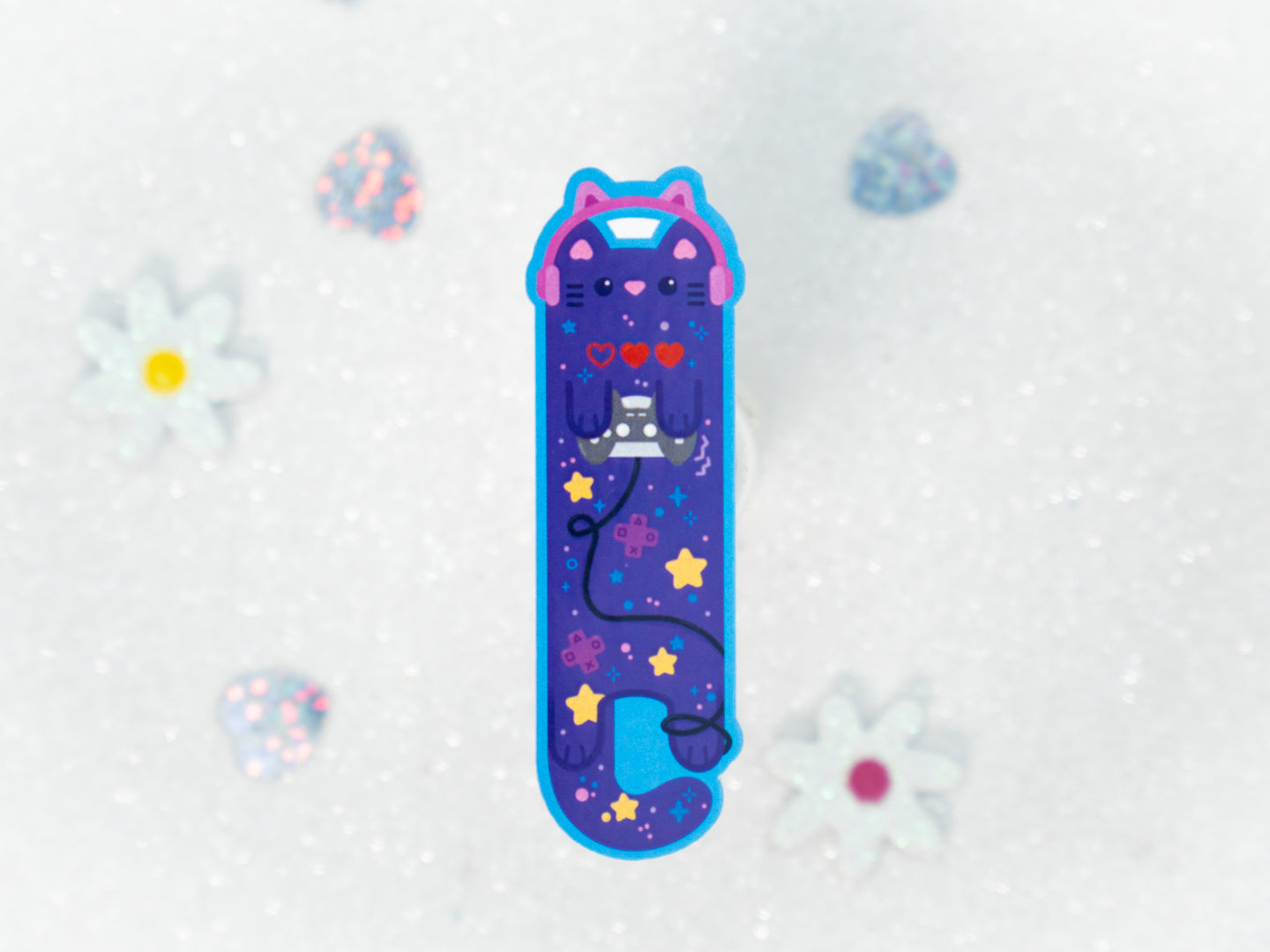 PS-Cat Gamer Cat Sticker - Whiskered Longers Collection