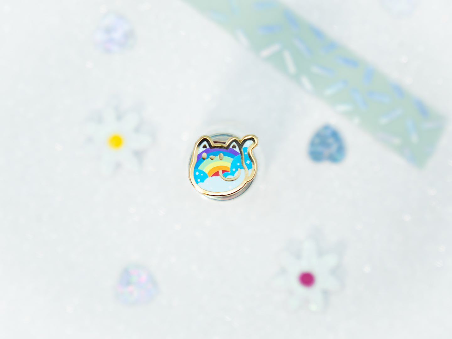 Mini Pins Chat Arc-en-ciel - Tinycats