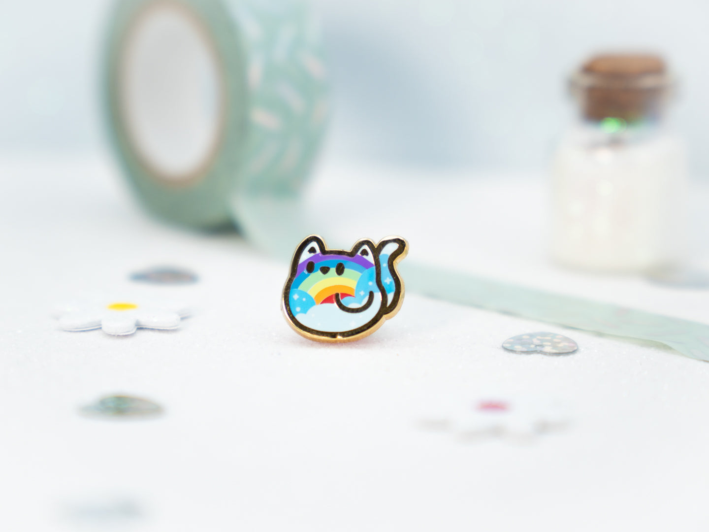 Mini Pins Chat Arc-en-ciel - Tinycats