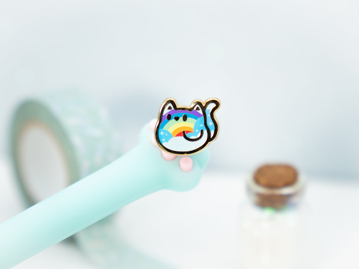 Mini Pins Chat Arc-en-ciel - Tinycats
