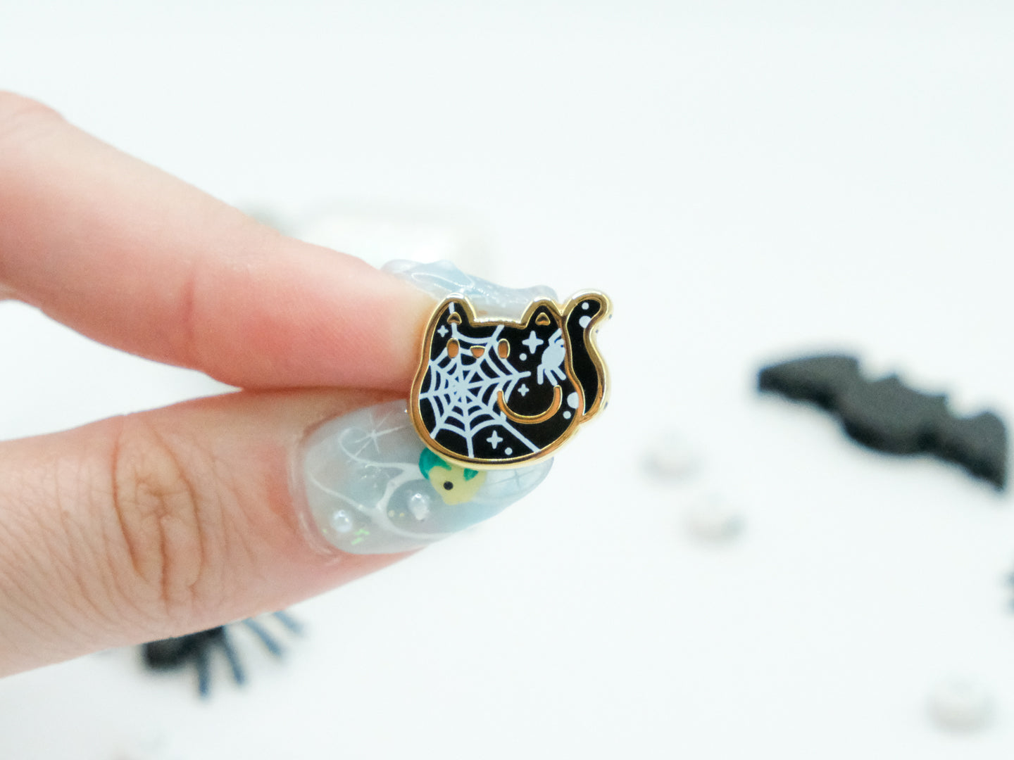 Mini Pins Chat Toile d'Araignée - Tinycats