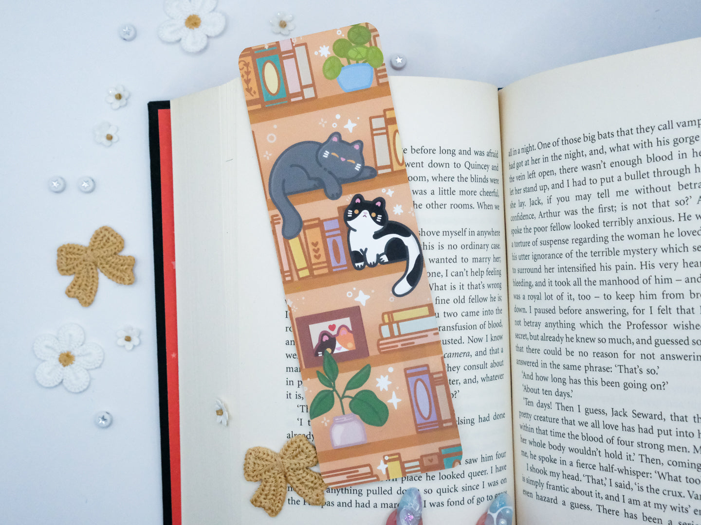 Marque-page pour les amoureux des chats et des livres