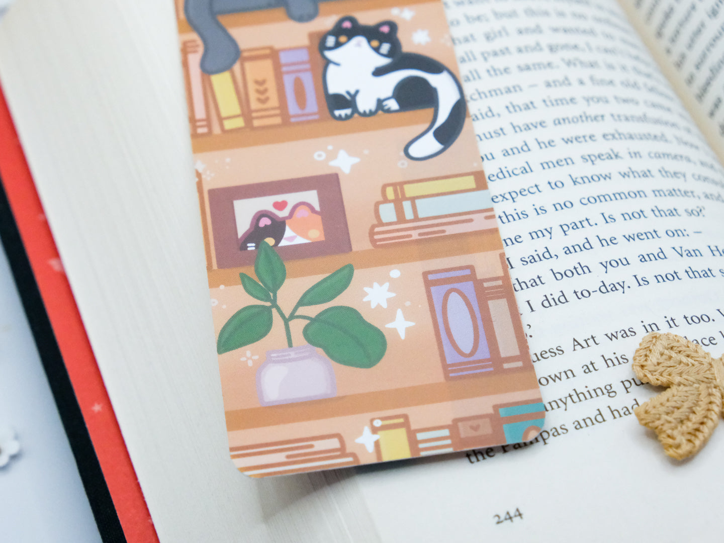 Marque-page pour les amoureux des chats et des livres