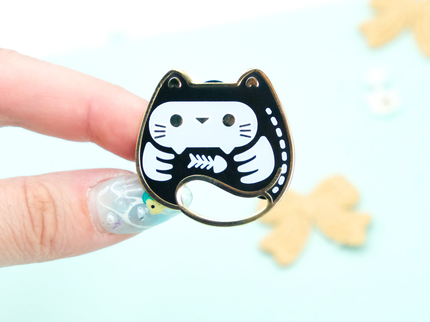 Pins Chat Squelette - Charm-ing Collection