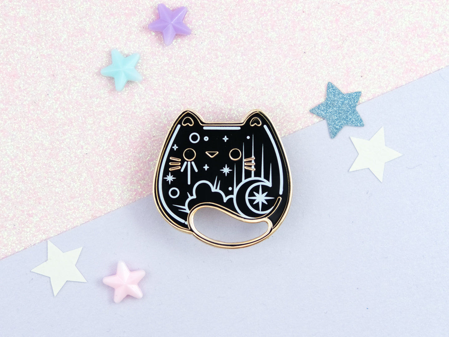 Pins Chat Tarot Noir - Charm-ing Collection