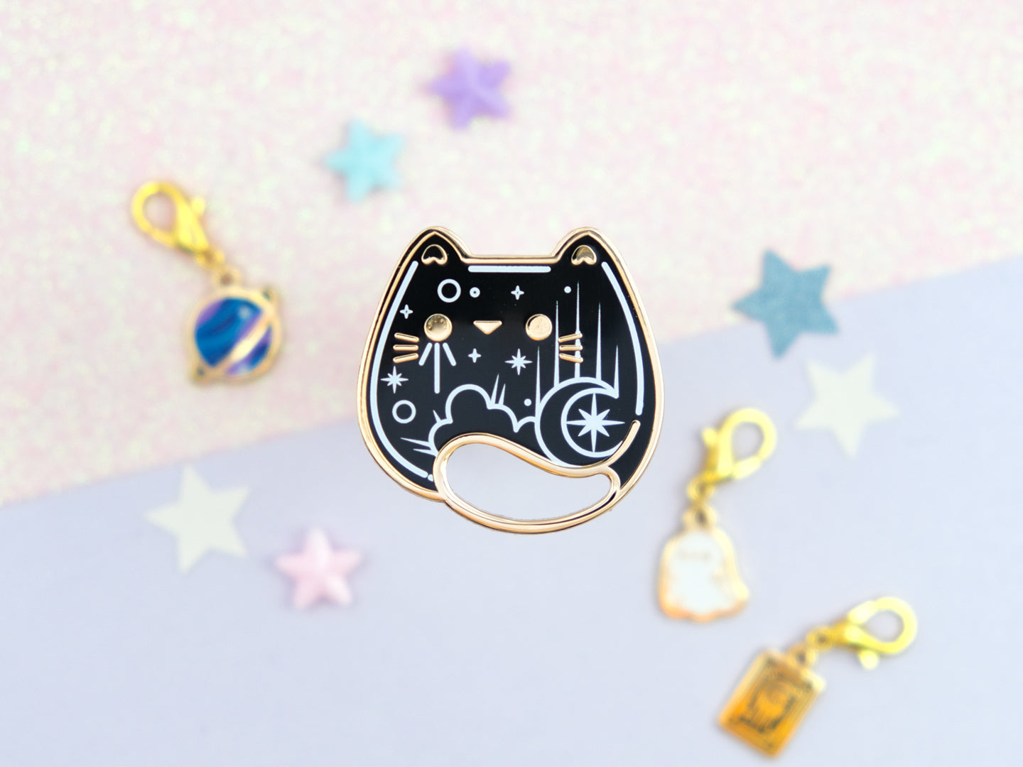 Pins Chat Tarot Noir - Charm-ing Collection