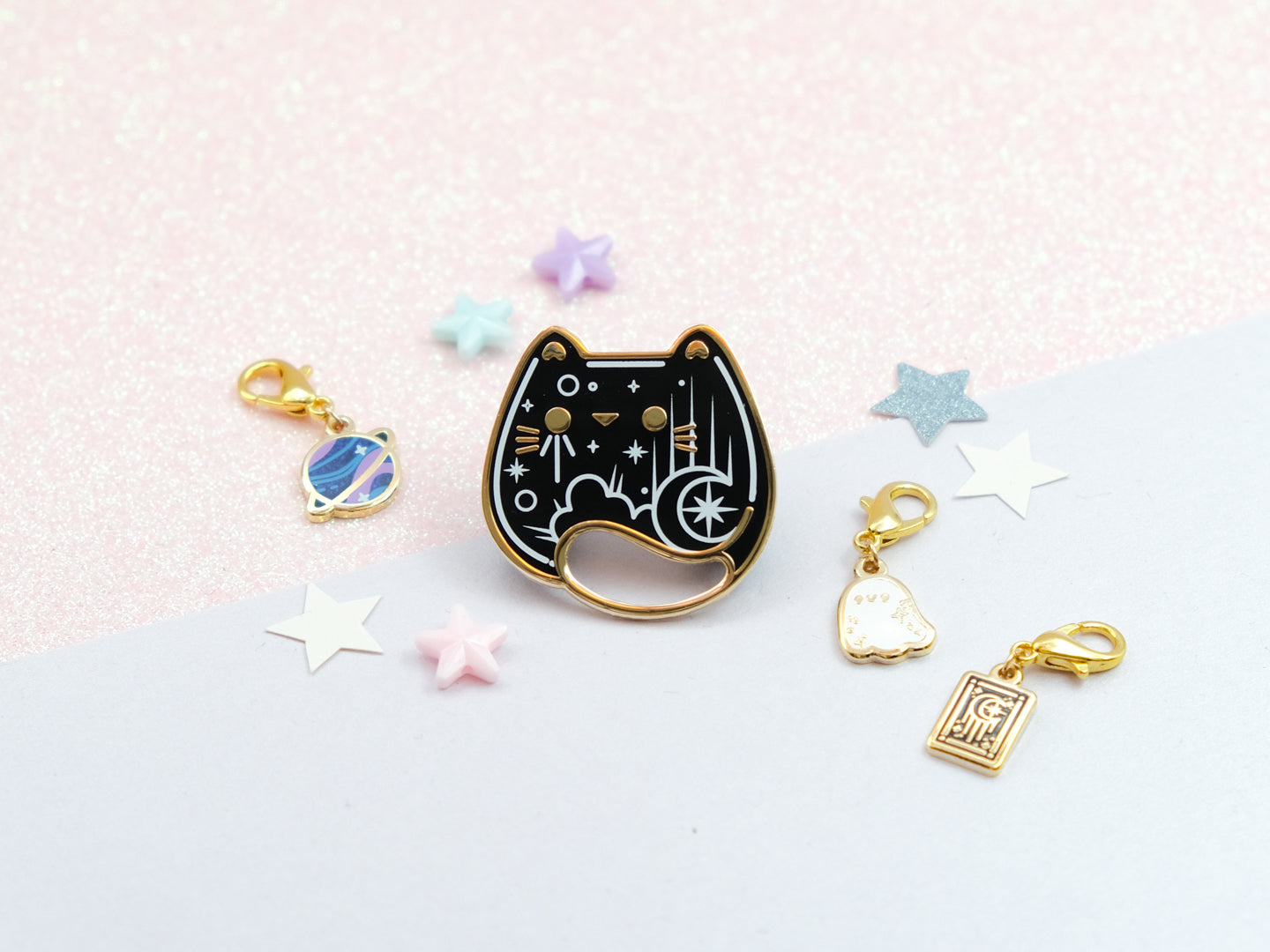 Pins Chat Tarot Noir - Charm-ing Collection