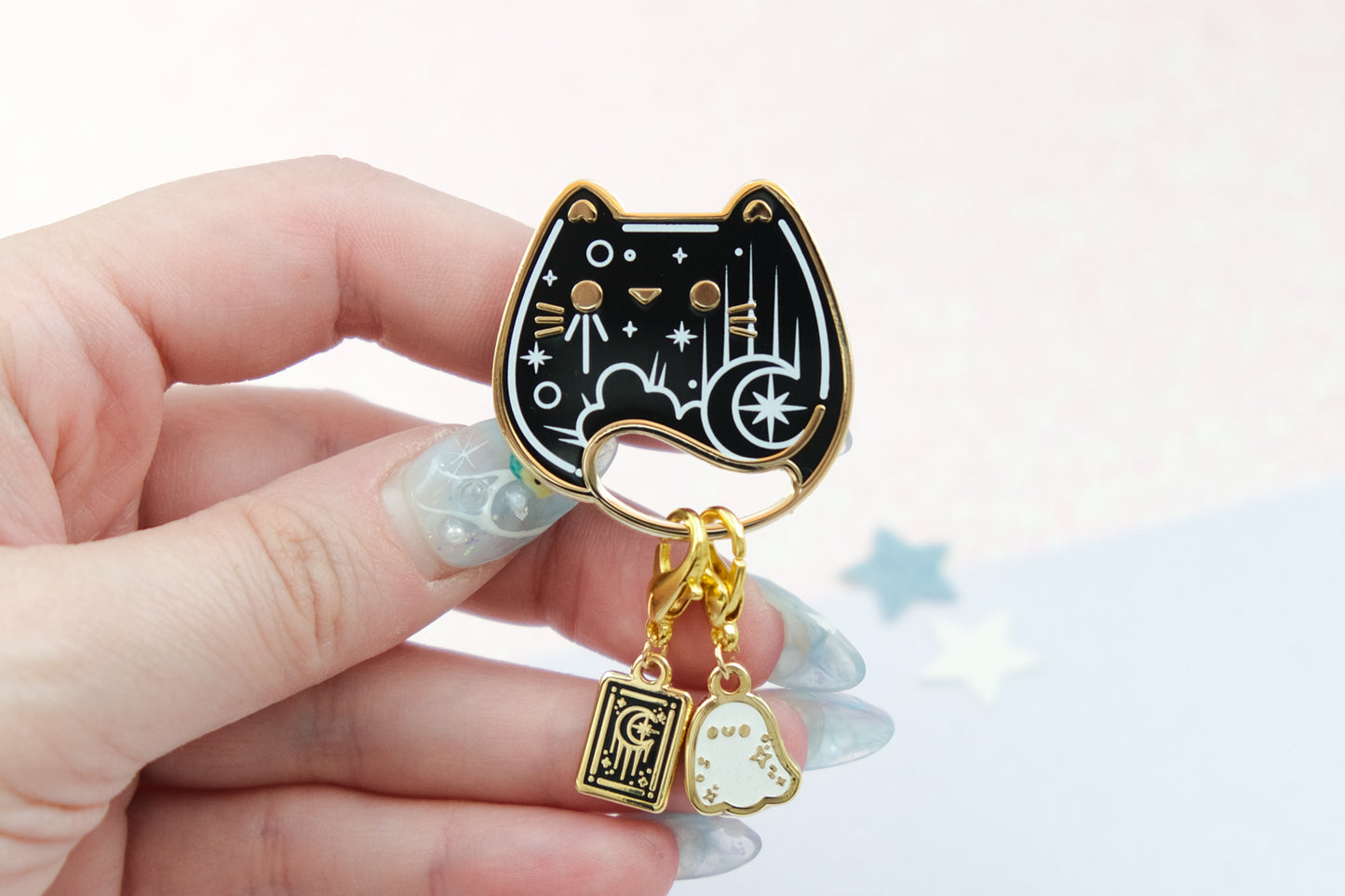 Pins Chat Tarot Noir - Charm-ing Collection