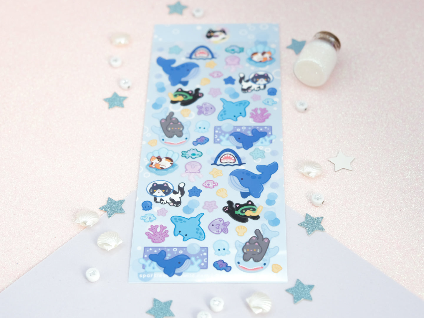 Feuille d'autocollants Deco Océan