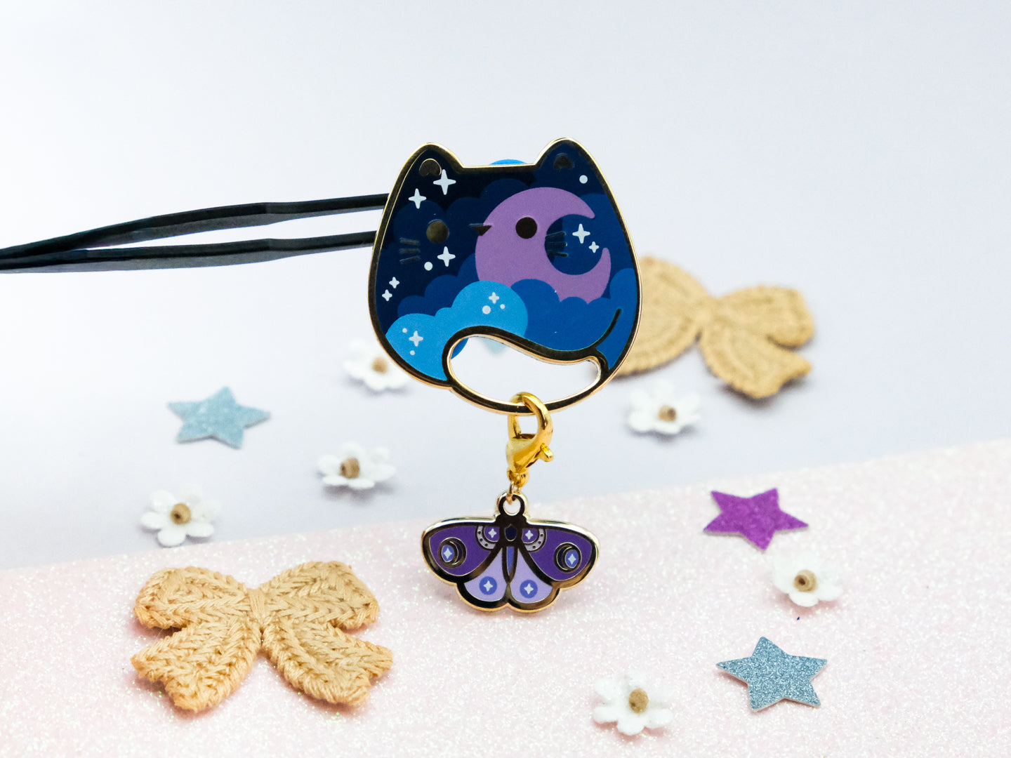Charm Papillon de Nuit Violet - Charm-ing Collection
