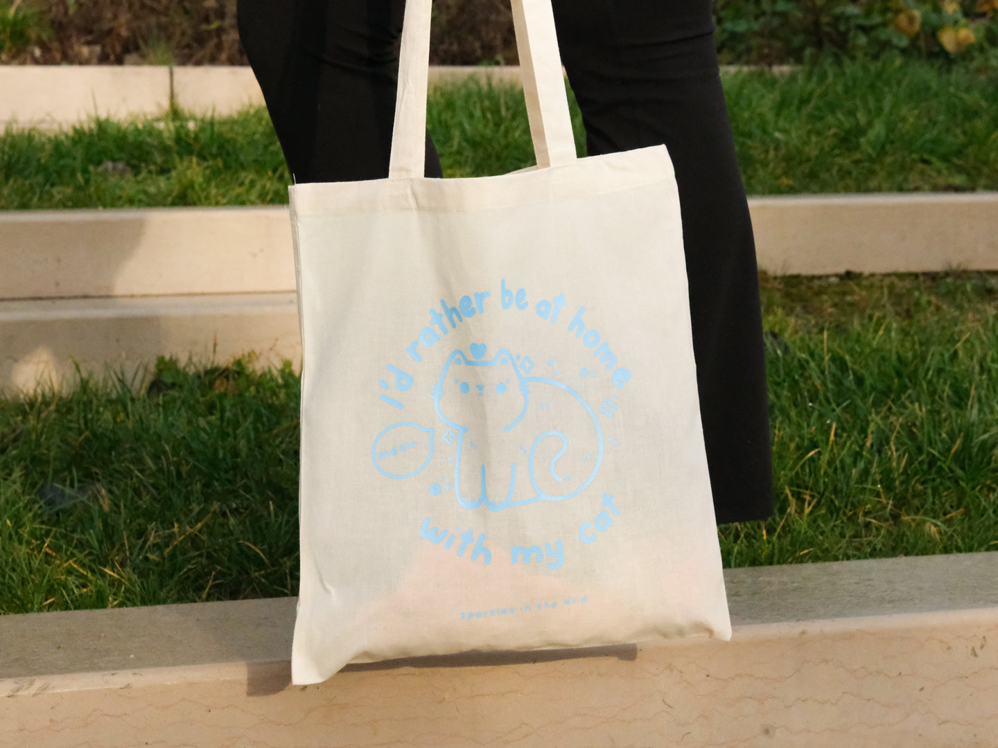 Tote-Bag I'd Rather Be at Home With my Cat