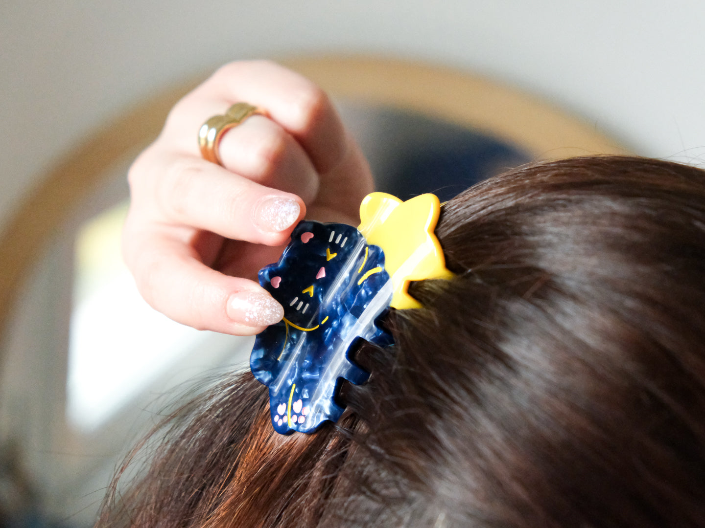 Shooting Star Cat Hair Claw Clip