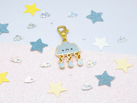 Sad Cloud & Raindrops Duo Charm - Charm-ing Collection