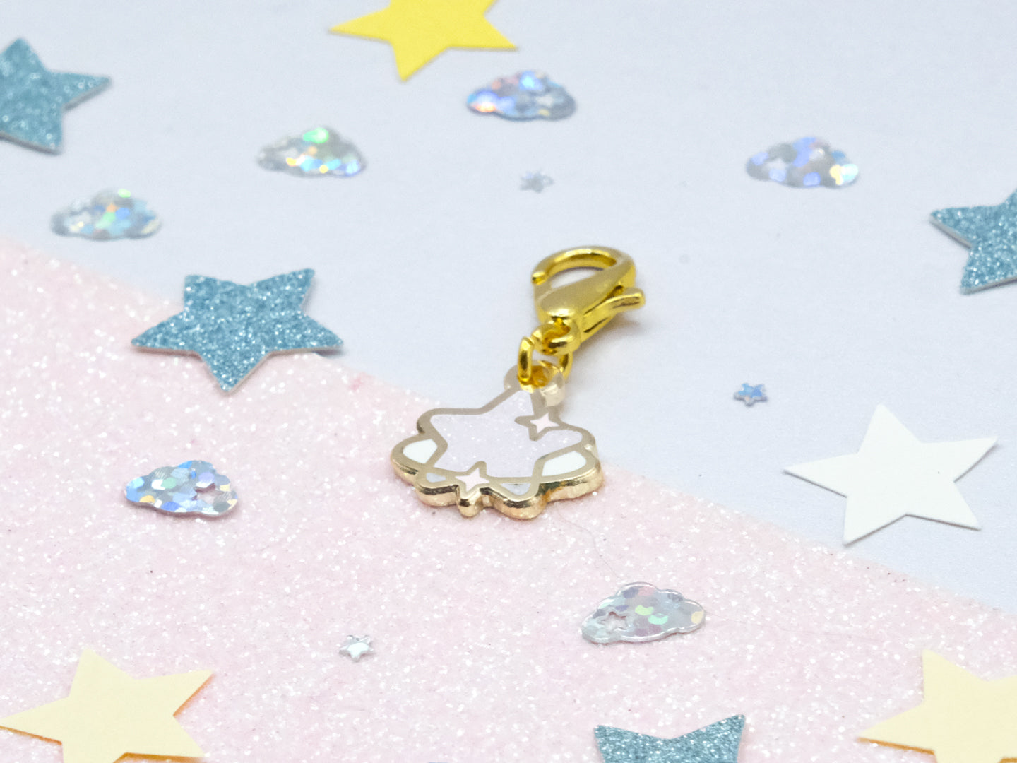 Purple Sparkling Star Charm - Charm-ing Collection