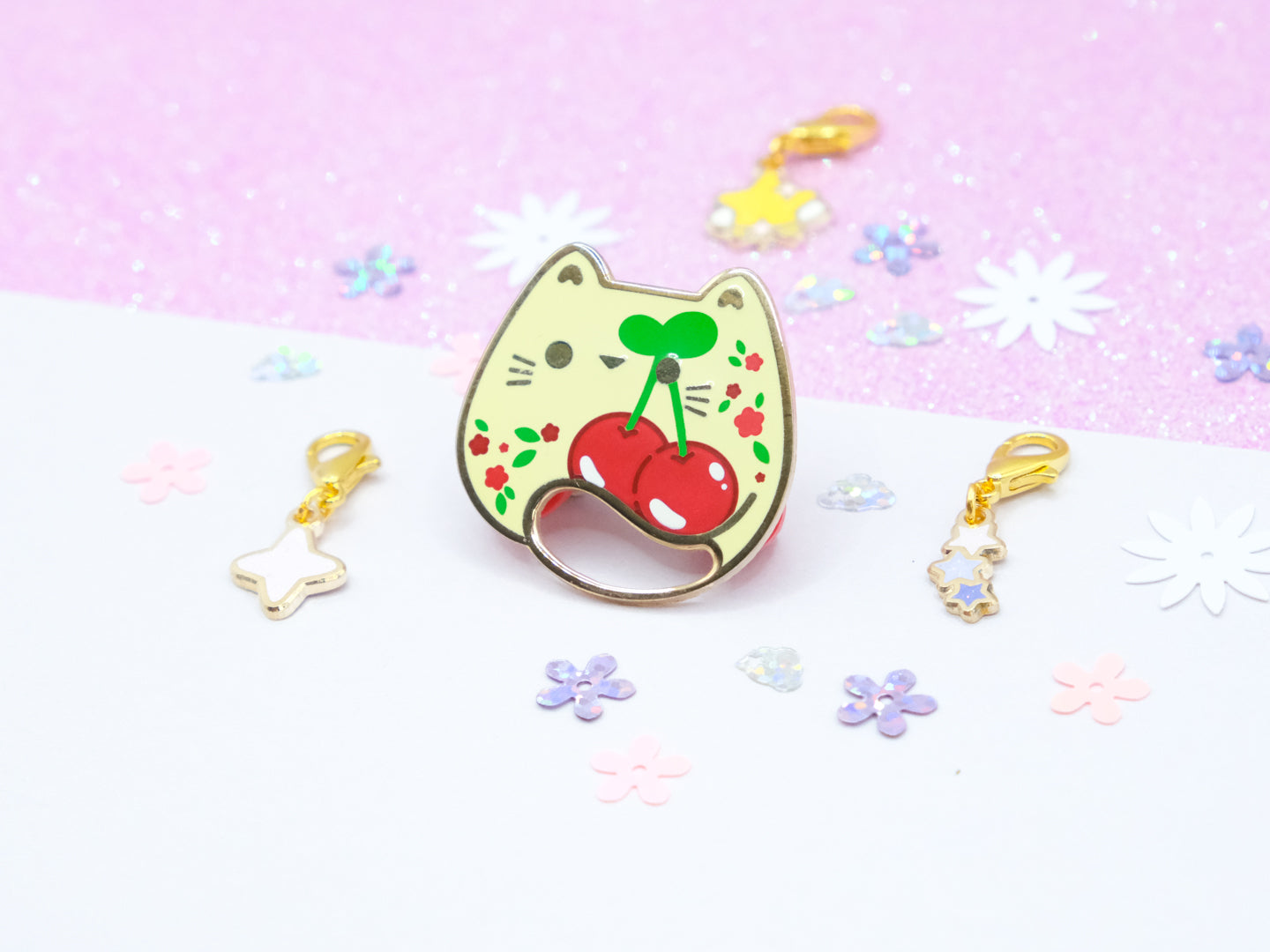 Cherry Sweet Cat Pins - Charm-ing Collection