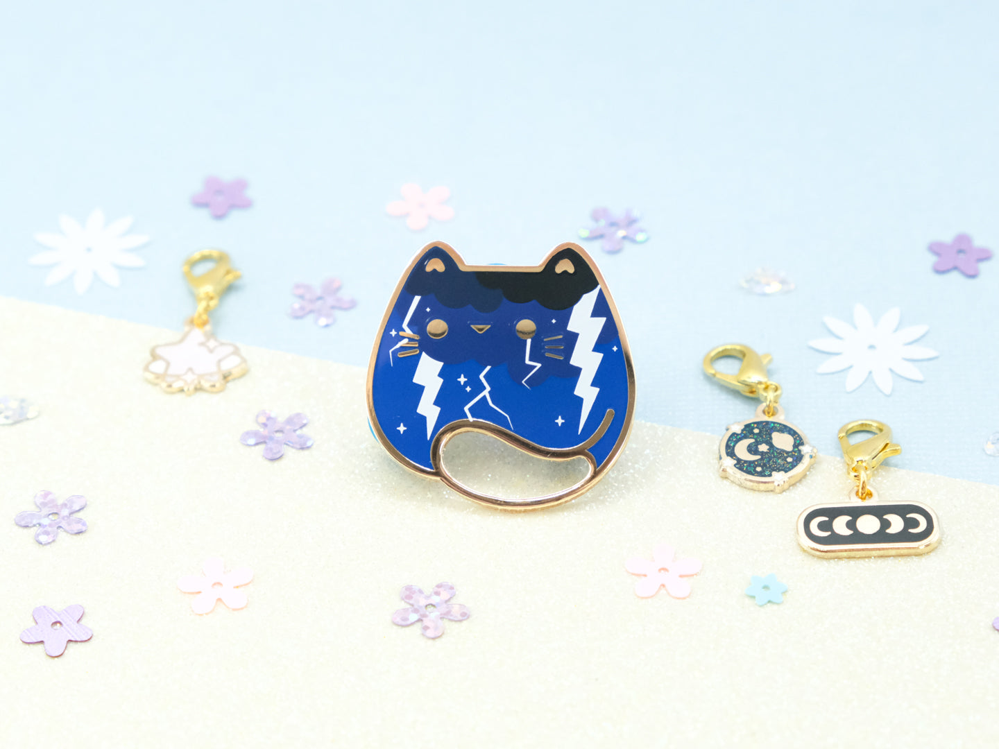 Thunderstorm Cat Pins - Charm-ing Collection