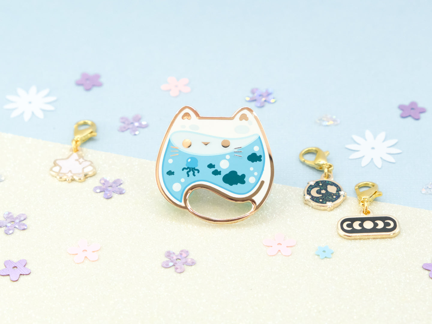 Aquarium Dream Cat Pins - Charm-ing Collection