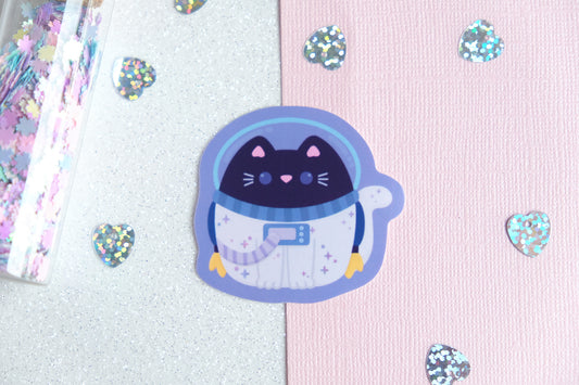 Autocollant Spacecat - Collection Whiskered Wonders