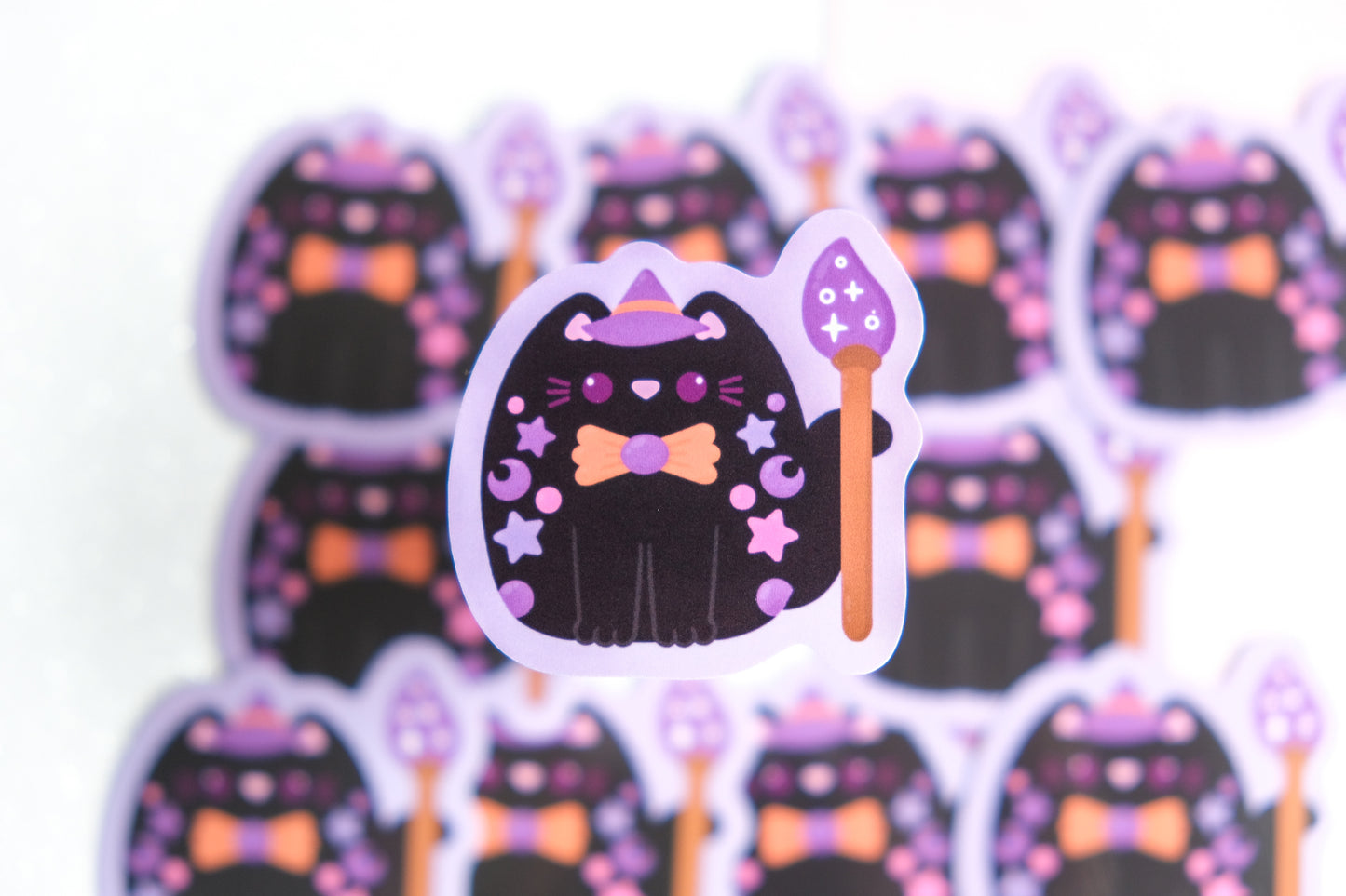 Autocollant Chat Sorcière Catspell - Collection Whiskered Wonders
