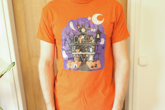 T-shirt Manoir Mignon d'Halloween