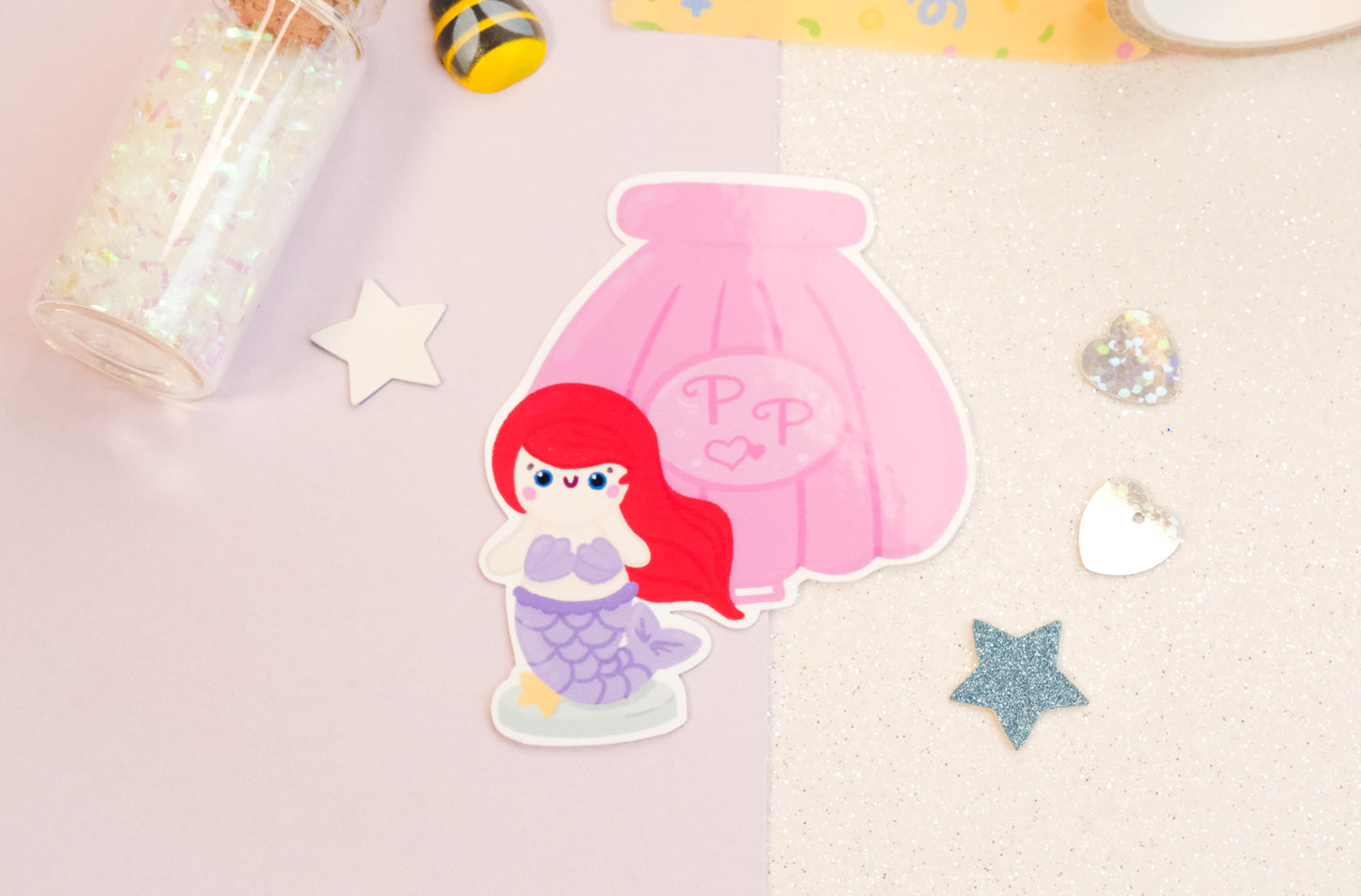 Autocollant mignon sirène Polly Pocket