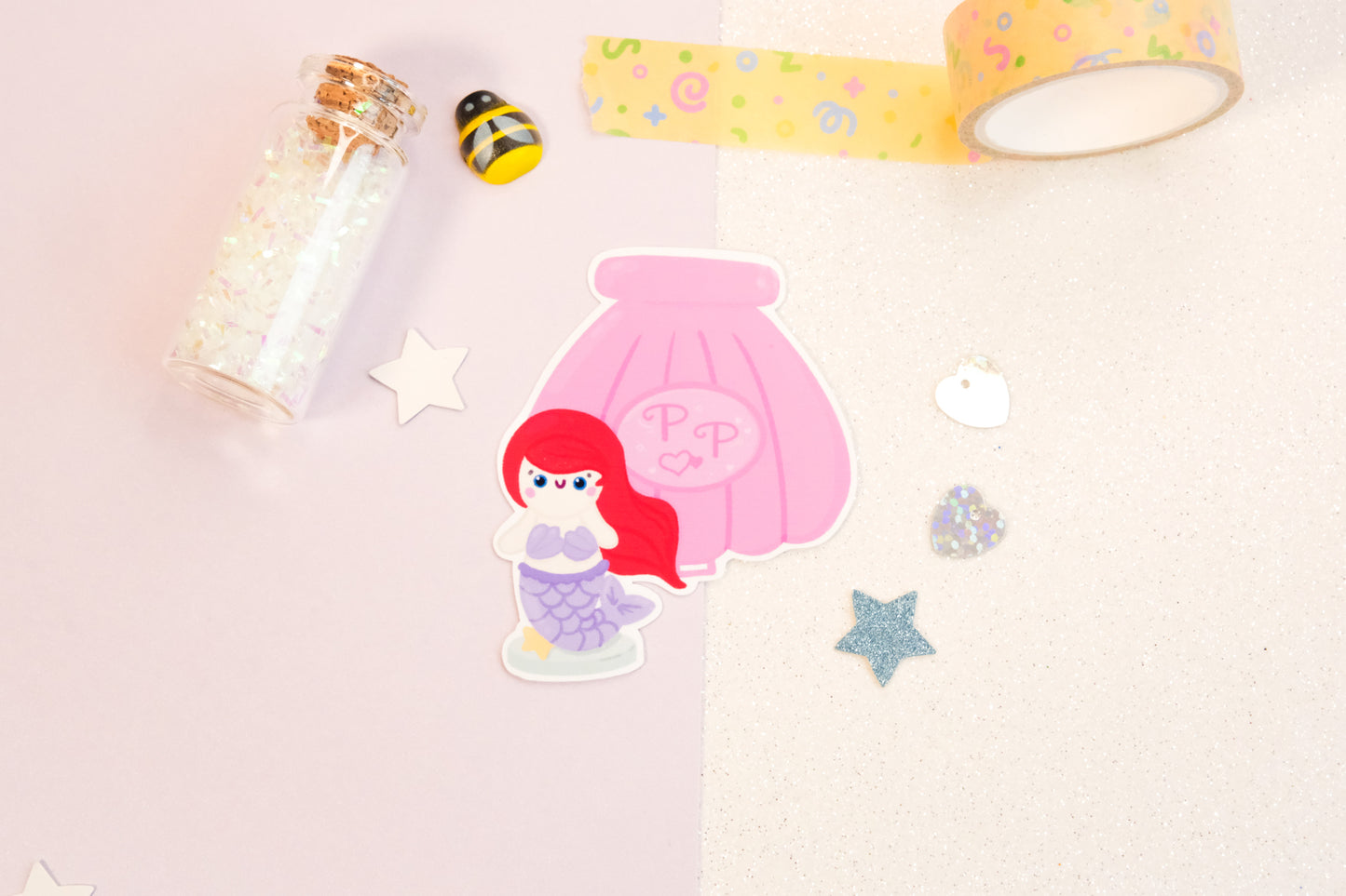 Autocollant mignon sirène Polly Pocket