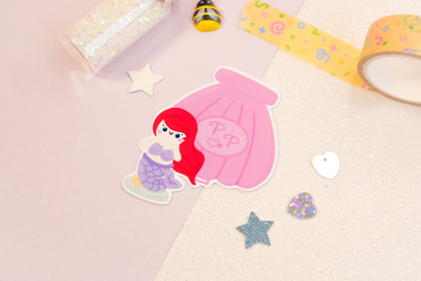 Autocollant mignon sirène Polly Pocket
