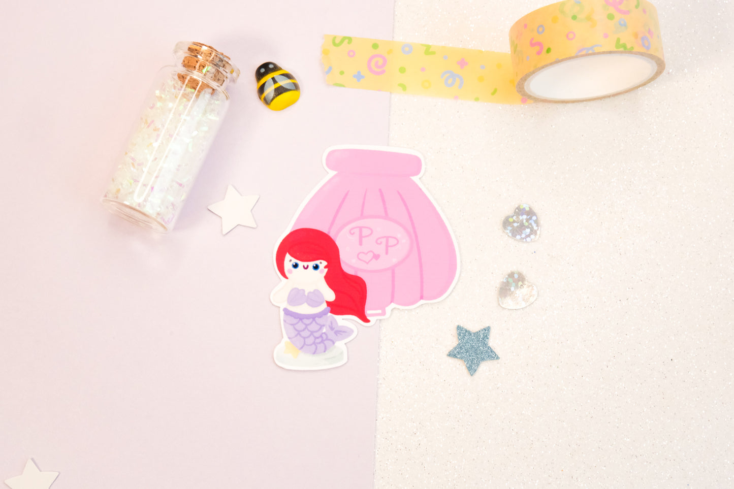 Autocollant mignon sirène Polly Pocket