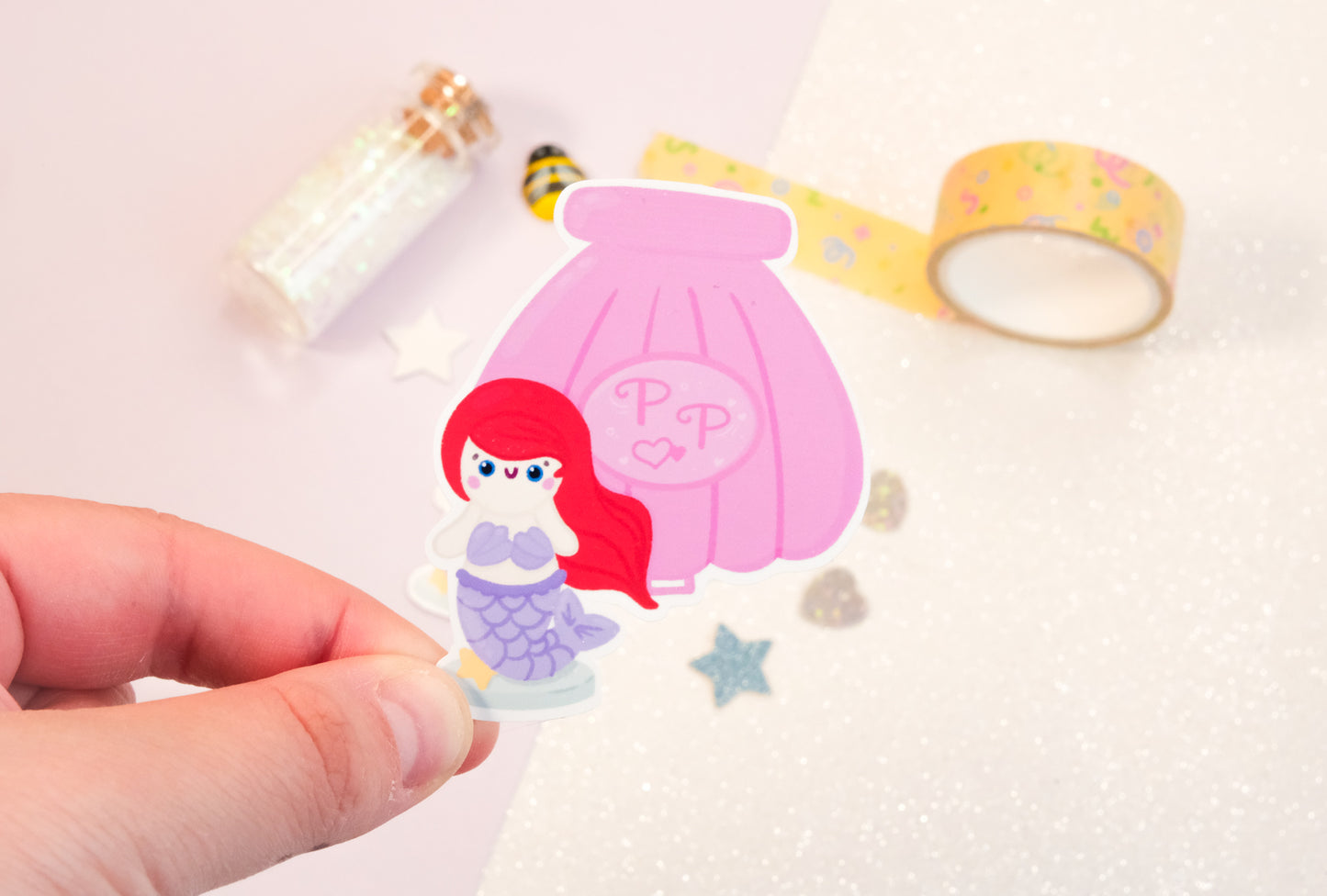 Autocollant mignon sirène Polly Pocket