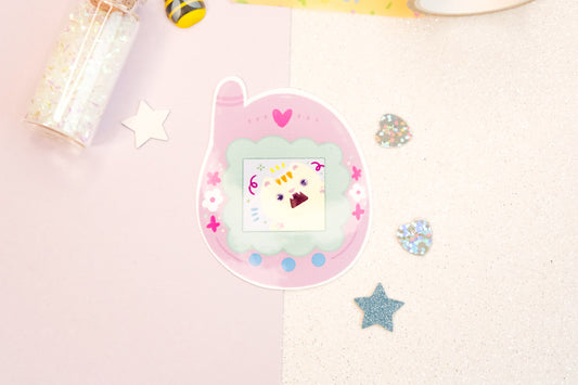 Autocollant Chat Tamagotchi Mignon