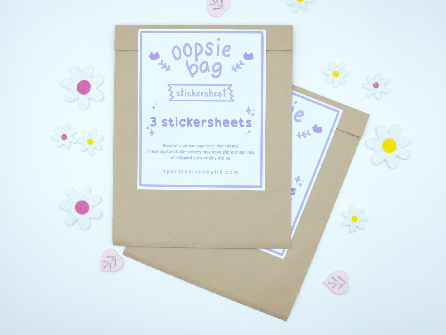 Sac Oopsie - Ensemble de feuilles d’autocollants surprise avec imperfections