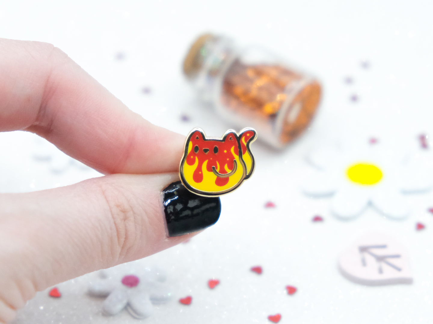 Mini Pins Chat Flammes - Tinycats