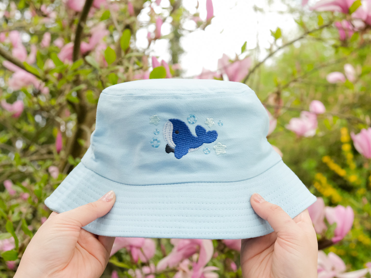Cute Whale Blue Bucket Hat