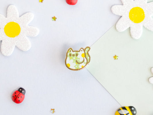 Mini Pins Chat Mignon avec Marguerites - Tinycats