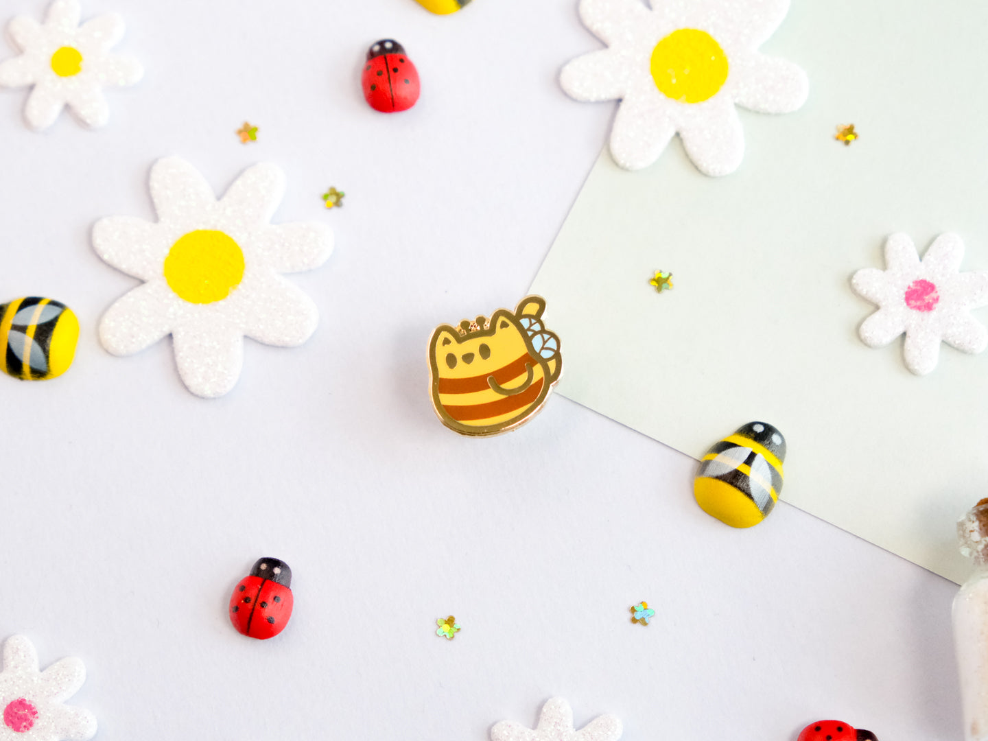 Mini Pins Chat Abeille Mignon  - Tinycats