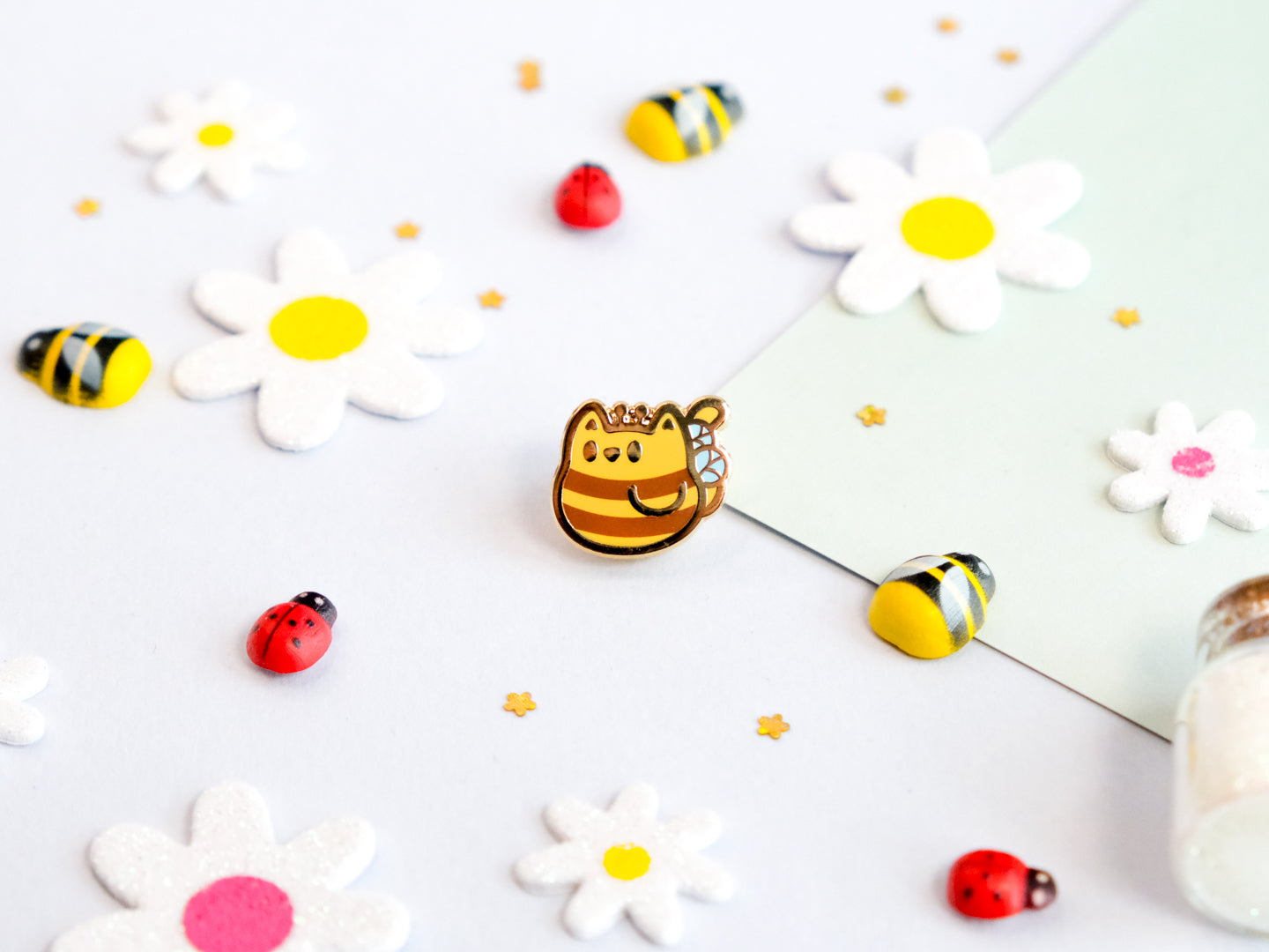 Mini Pins Chat Abeille Mignon  - Tinycats