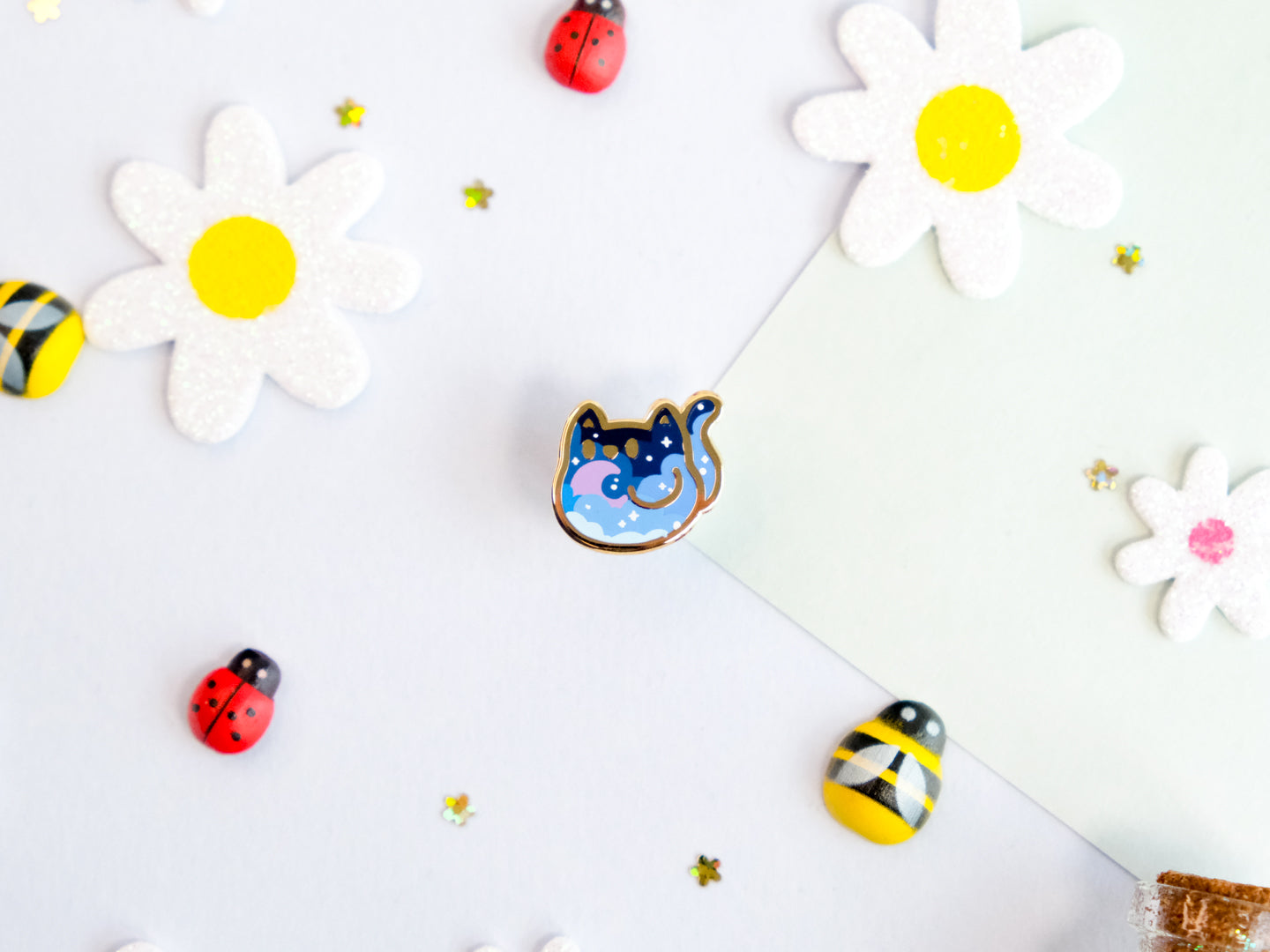 Mini Pins Chat Coucher de Soleil  - Tinycats