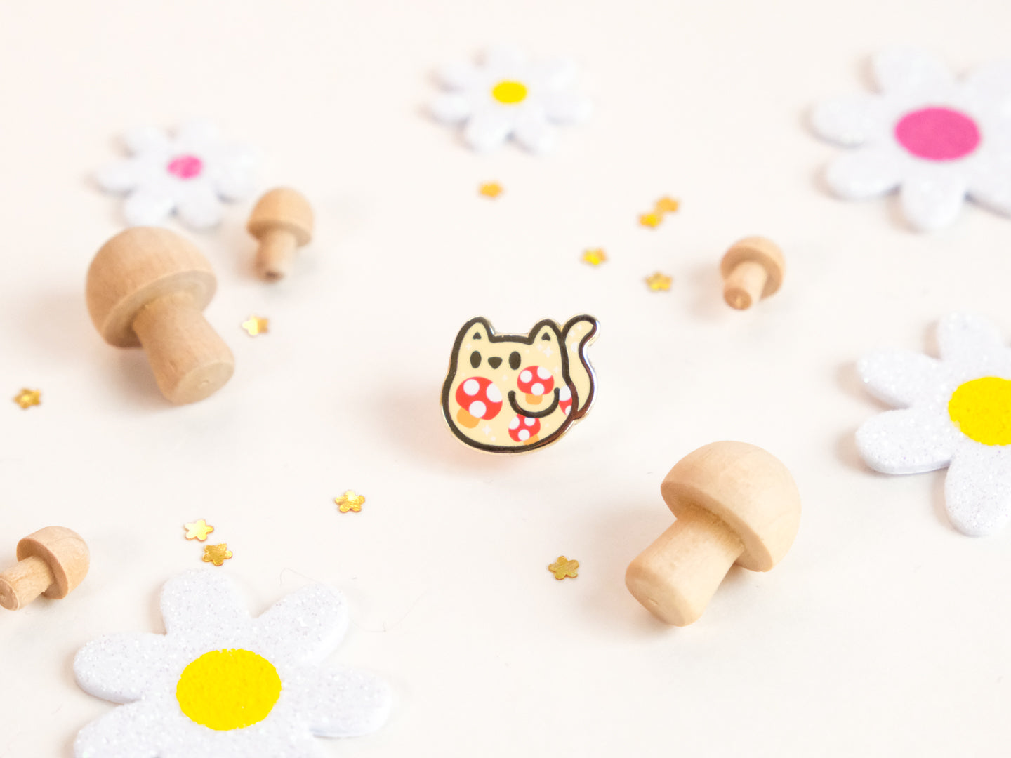 Mini Pins Chat Champignon Fungitiny - Tinycats