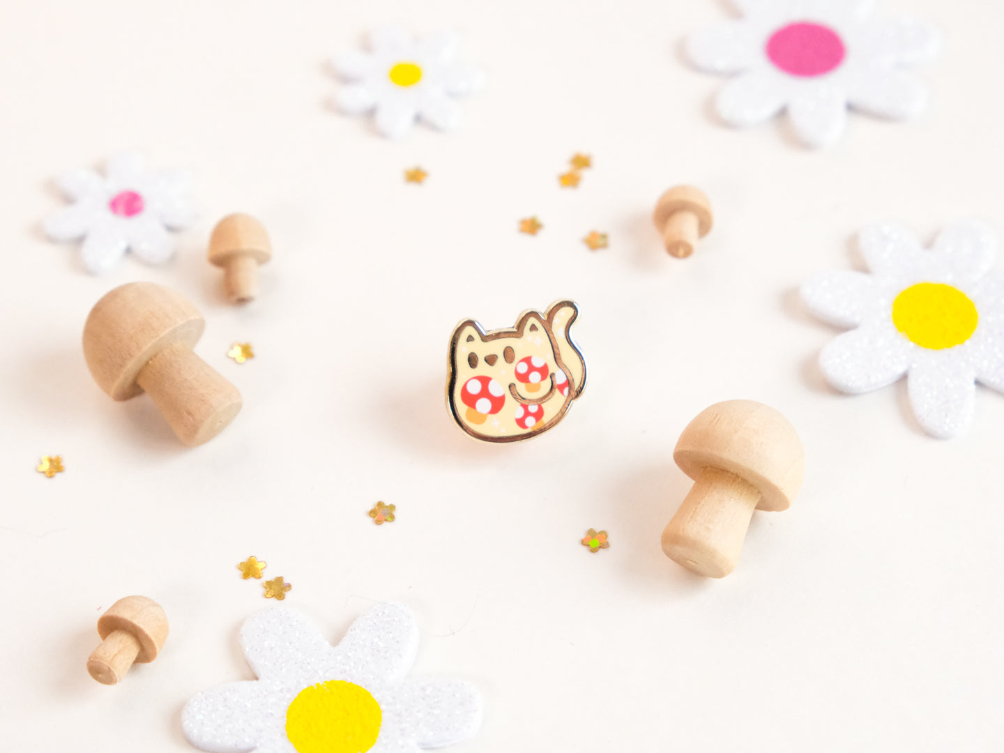Mini Pins Chat Champignon Fungitiny - Tinycats